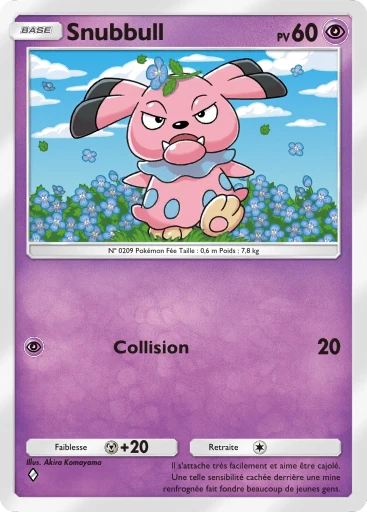 Carte Pokémon Snubbull de l'extension Sagesse entre Ciel et Mer