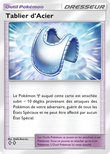 Carte Pokémon Tablier d'Acier de l'extension Sagesse entre Ciel et Mer