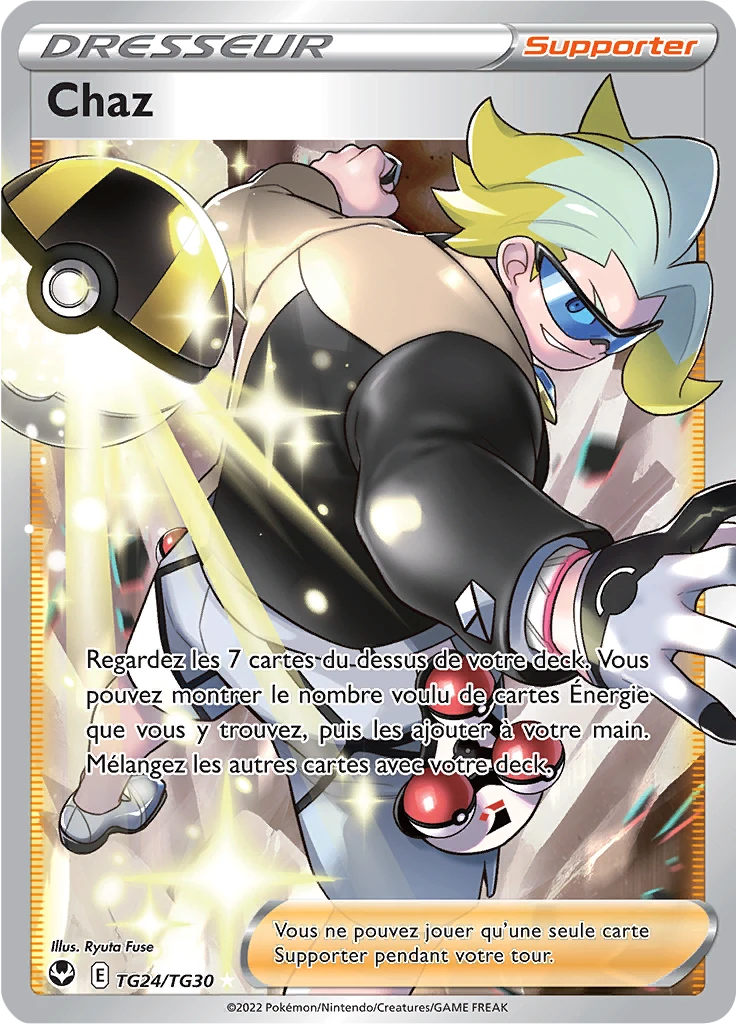 Carte Pokémon Chaz de l'extension Tempête Argentée
