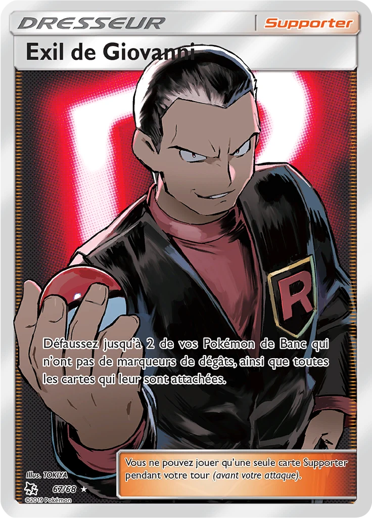 Carte Pokémon Exil de Giovanni de l'extension Destinées Occultes