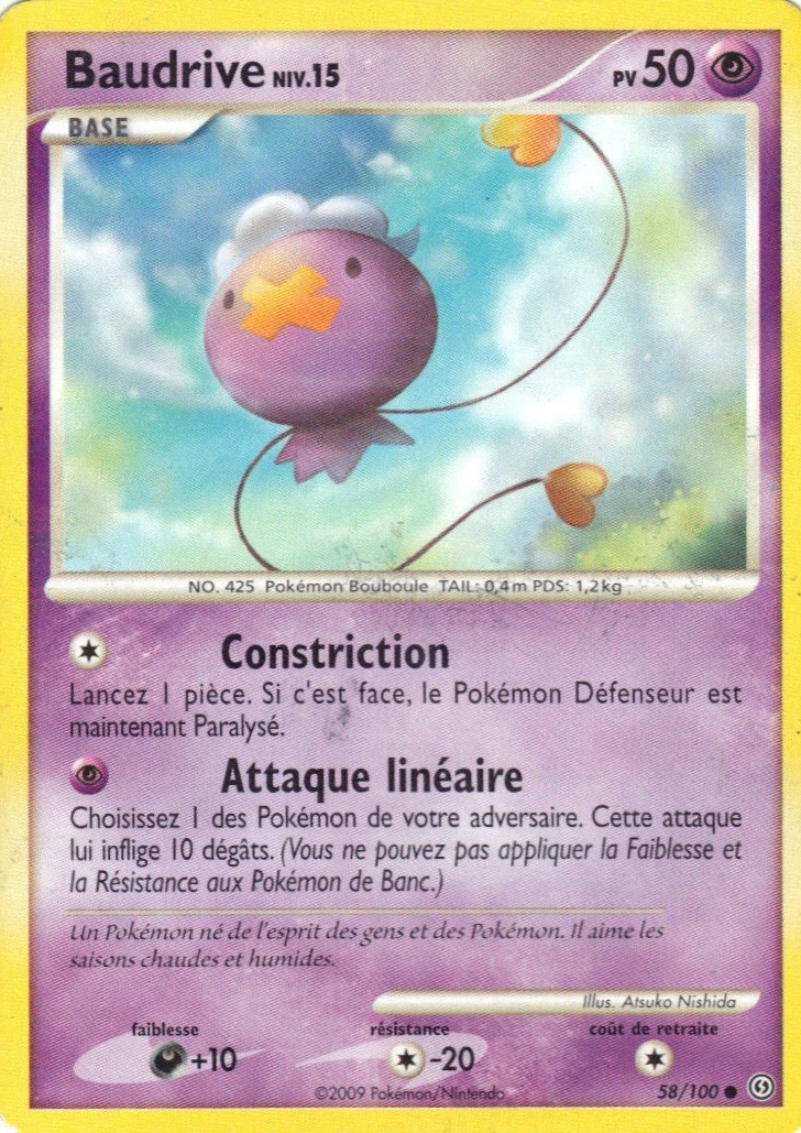 Carte Pokémon Baudrive de l'extension Tempête