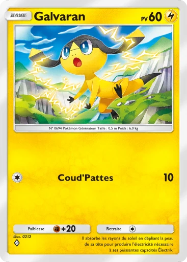 Carte Pokémon Galvaran de l'extension Gardiens Astraux