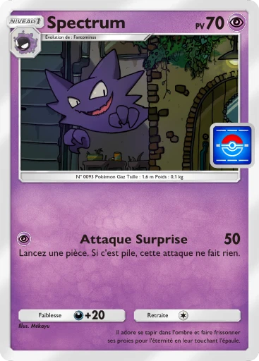 Carte Pokémon Spectrum de l'extension Promo-A