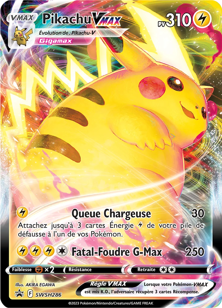 Carte Pokémon Pikachu VMAX de l'extension Promo SWSH