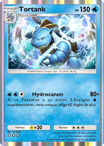 Carte Pokémon Tortank de l'extension Puissance Génétique