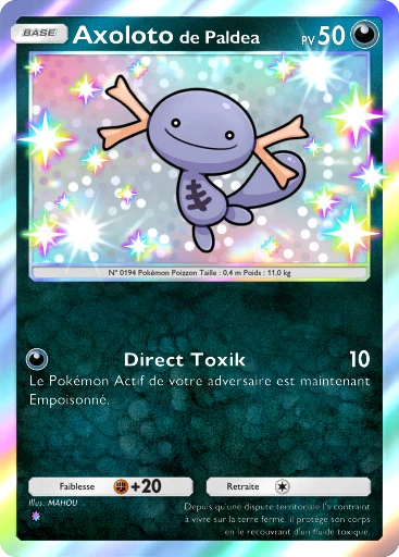 Carte Pokémon Axoloto de Paldea de l'extension Source Secrète