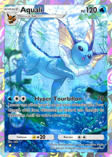 Carte Pokémon Aquali de l'extension La Clairière d'Évoli