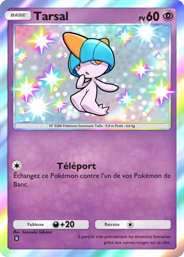 Carte Pokémon Tarsal de l'extension La Clairière d'Évoli