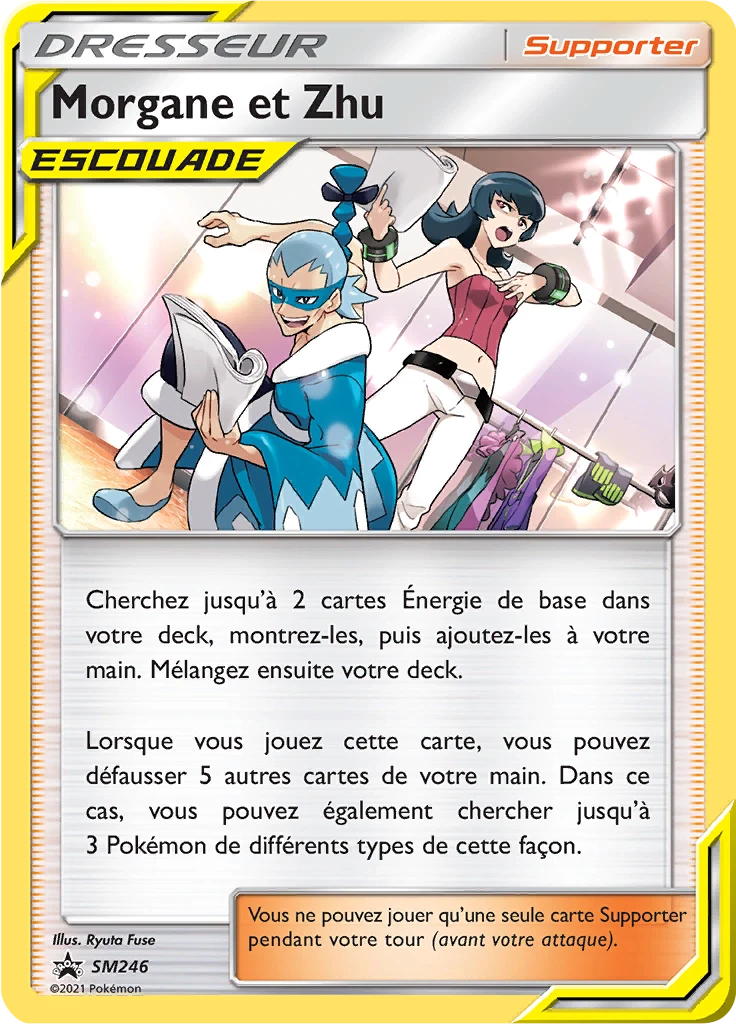 Carte Pokémon Morgane et Zhu de l'extension Promo SM