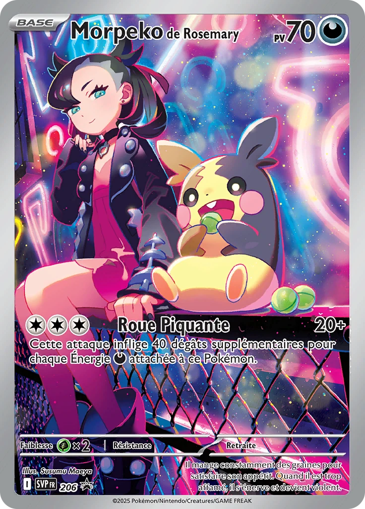 Carte Pokémon Morpeko de Rosemary de l'extension SVP Black Star Promos