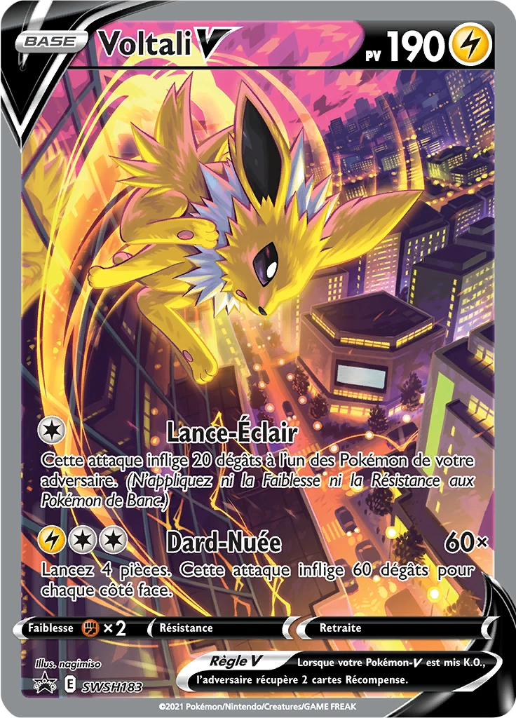 Carte Pokémon Voltali V de l'extension Promo SWSH