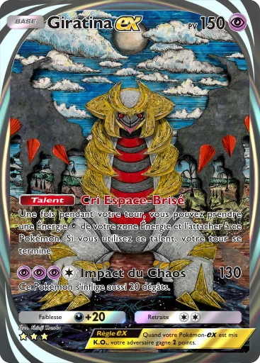 Carte Pokémon Giratina-ex de l'extension Réjouissances Rayonnantes
