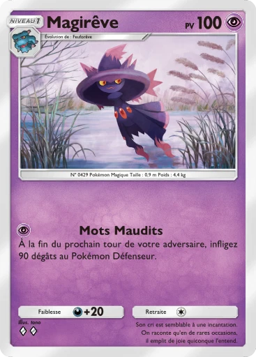 Carte Pokémon Magirêve de l'extension Source Secrète