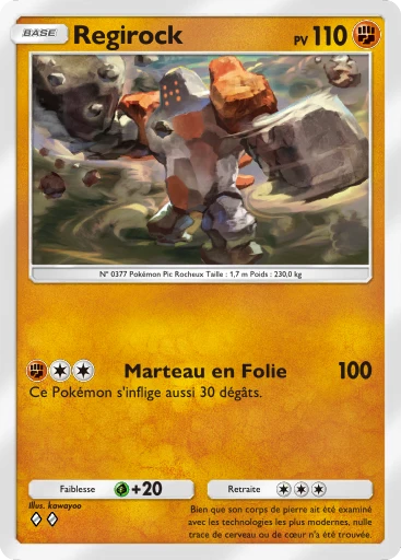 Carte Pokémon Regirock de l'extension Aura Palpitante