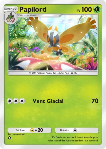 Carte Pokémon Papilord de l'extension Embrasement Écarlate