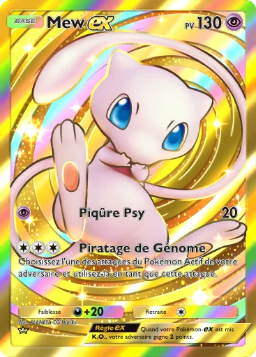 Carte Pokémon Mew-ex de l'extension L'Île Fabuleuse