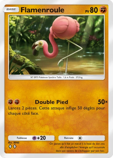 Carte Pokémon Flamenroule de l'extension Réjouissances Rayonnantes