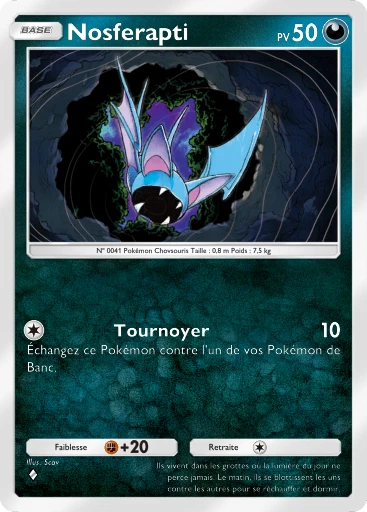 Carte Pokémon Nosferapti de l'extension Aura Palpitante