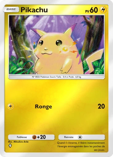 Carte Pokémon Pikachu de l'extension Booster de Luxe ex