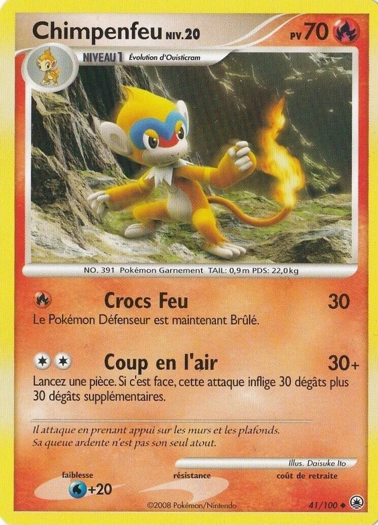 Carte Pokémon Chimpenfeu de l'extension Aube Majestueuse