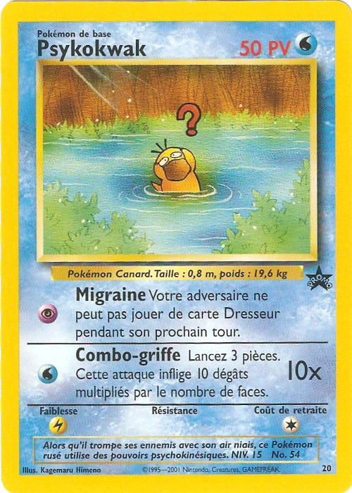 Carte Pokémon Psykokwak de l'extension Wizards Black Star Promos