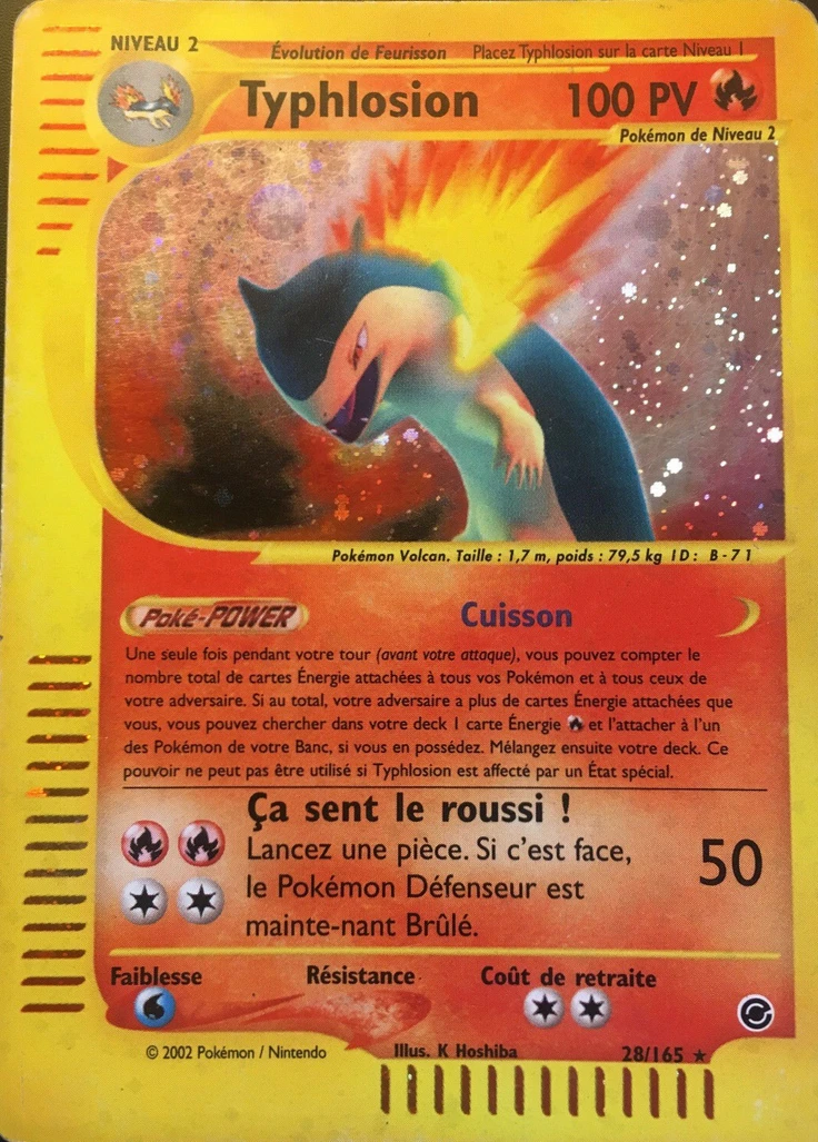Carte Pokémon Typhlosion de l'extension Expedition