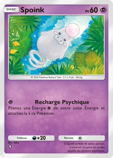 Carte Pokémon Spoink de l'extension Gardiens Astraux