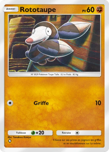 Carte Pokémon Rototaupe de l'extension Booster de Luxe ex