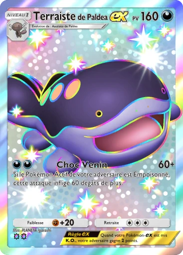 Carte Pokémon Terraiste de Paldea-ex de l'extension Source Secrète