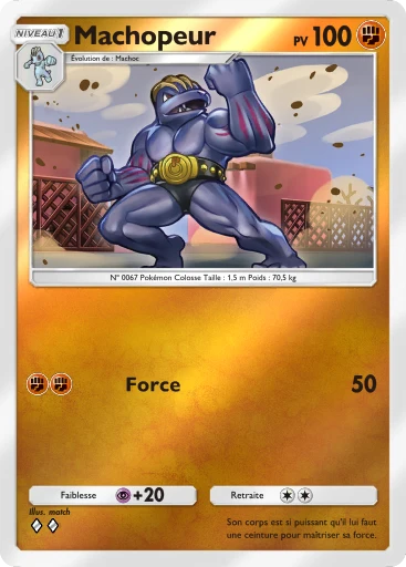 Carte Pokémon Machopeur de l'extension Booster de Luxe ex
