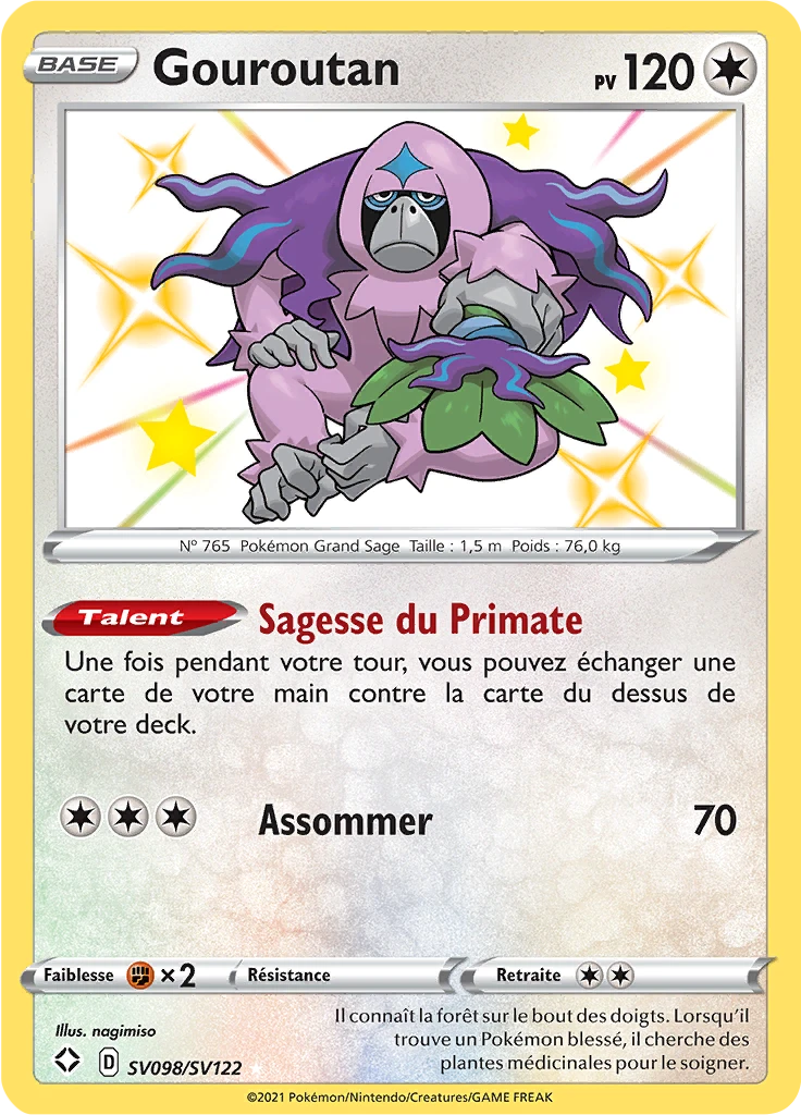 Carte Pokémon Gouroutan de l'extension Destinées Radieuses