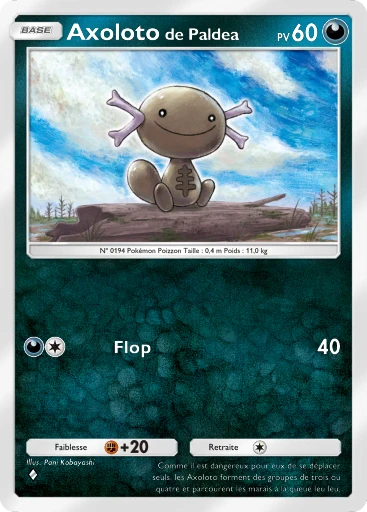 Carte Pokémon Axoloto de Paldea de l'extension Merveilles de Paldea