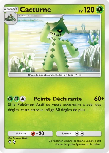 Carte Pokémon Cacturne de l'extension Parade Onirique