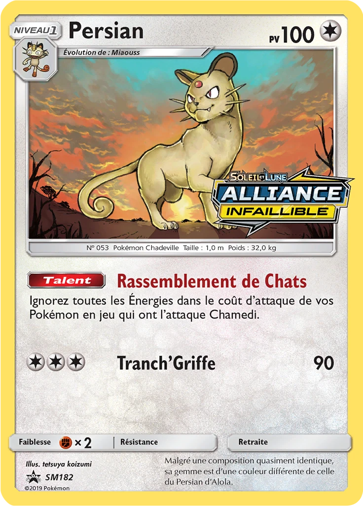 Carte Pokémon Persian de l'extension Promo SM
