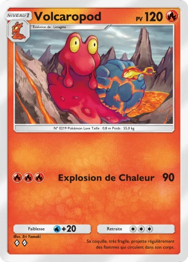 Carte Pokémon Volcaropod de l'extension Source Secrète