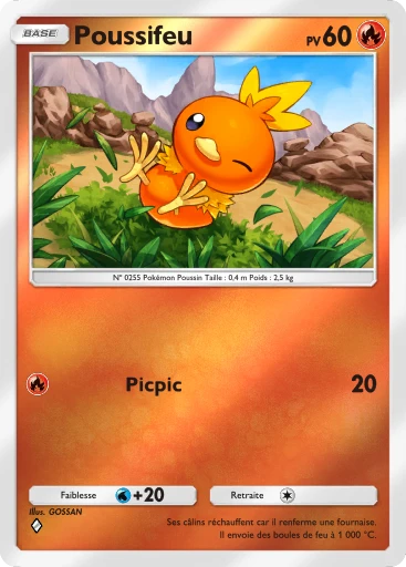 Carte Pokémon Poussifeu de l'extension Booster de Luxe Méga