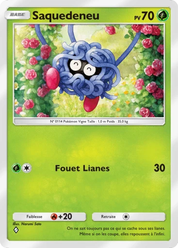 Carte Pokémon Saquedeneu de l'extension Choc Spatio-Temporel