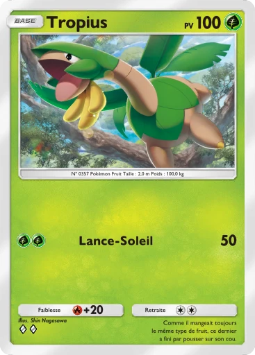 Carte Pokémon Tropius de l'extension Jours Heureux
