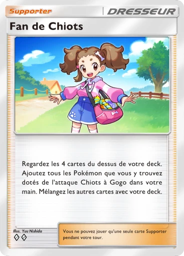 Carte Pokémon Fan de Chiots de l'extension Jours Heureux