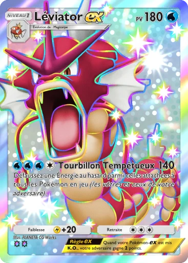 Carte Pokémon Léviator-ex de l'extension Sagesse entre Ciel et Mer