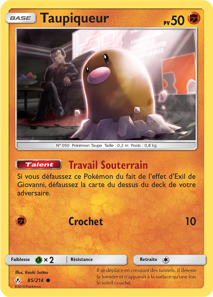 Carte Pokémon Taupiqueur de l'extension Alliance Infaillible