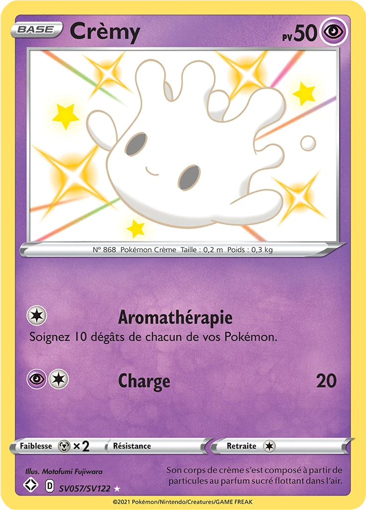 Carte Pokémon Crèmy de l'extension Destinées Radieuses