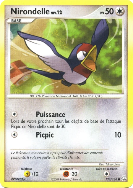 Carte Pokémon Nirondelle de l'extension Éveil des Légendes