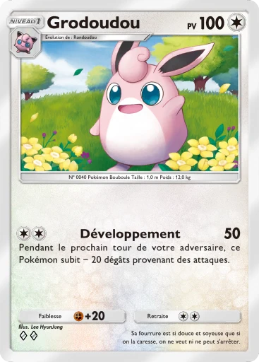 Carte Pokémon Grodoudou de l'extension Jours Heureux