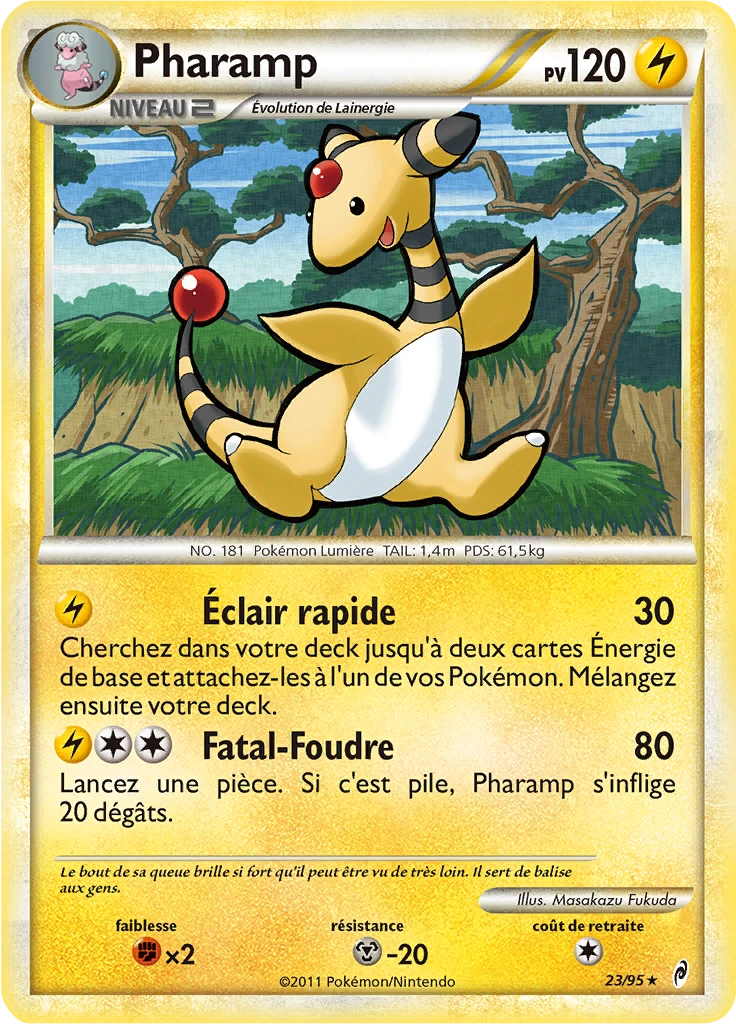 Carte Pokémon Pharamp de l'extension L'appel des Légendes
