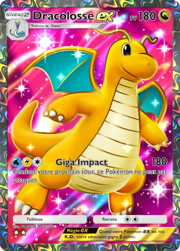 Carte Pokémon Dracolosse-ex de l'extension La Clairière d'Évoli