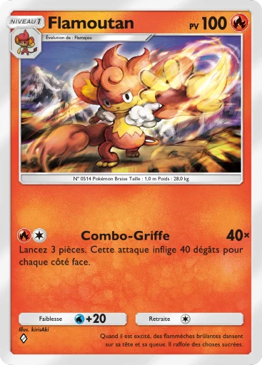 Carte Pokémon Flamoutan de l'extension Méga-Ascension