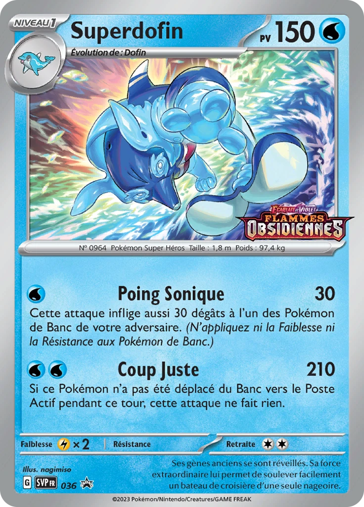 Carte Pokémon Superdofin de l'extension SVP Black Star Promos