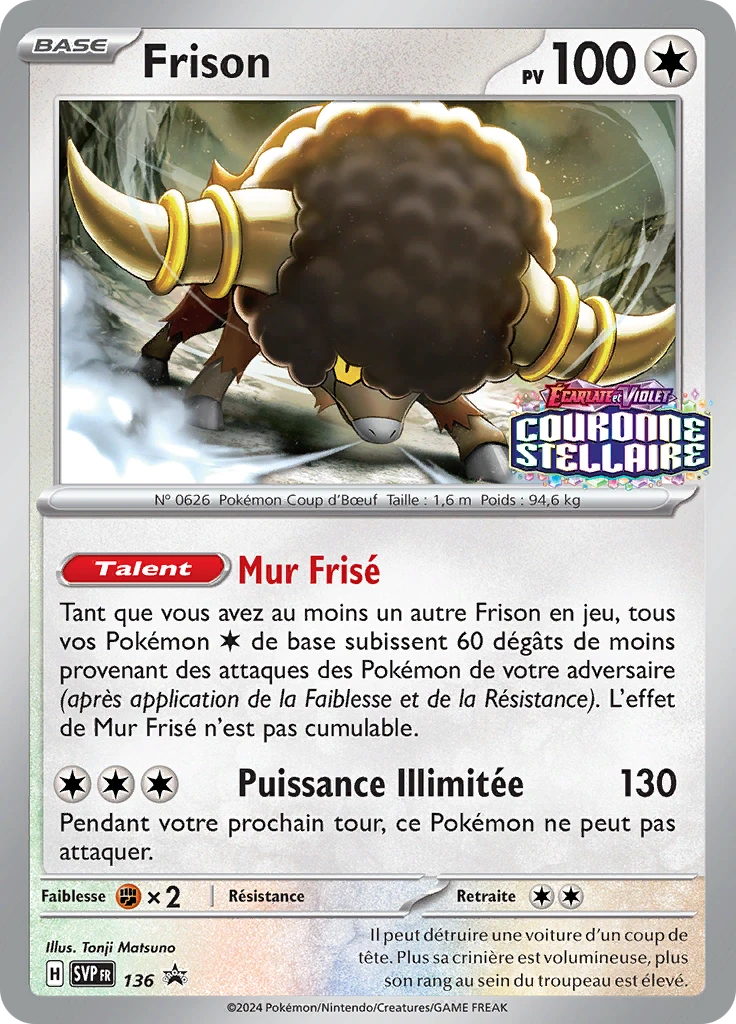 Carte Pokémon Frison de l'extension SVP Black Star Promos