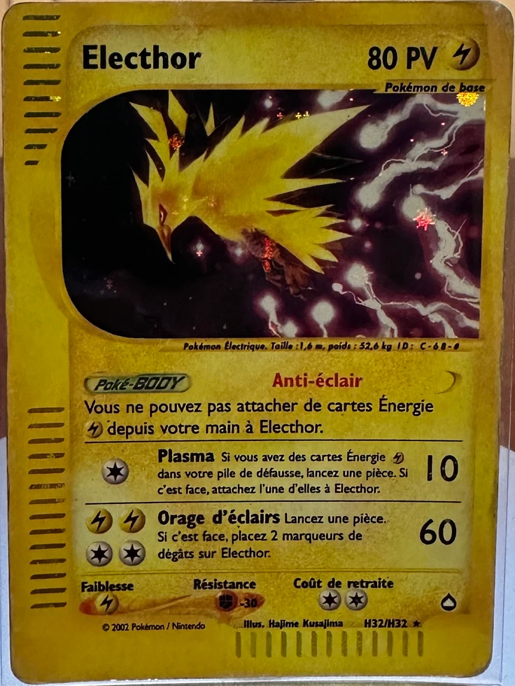 Carte Pokémon Electhor de l'extension Aquapolis
